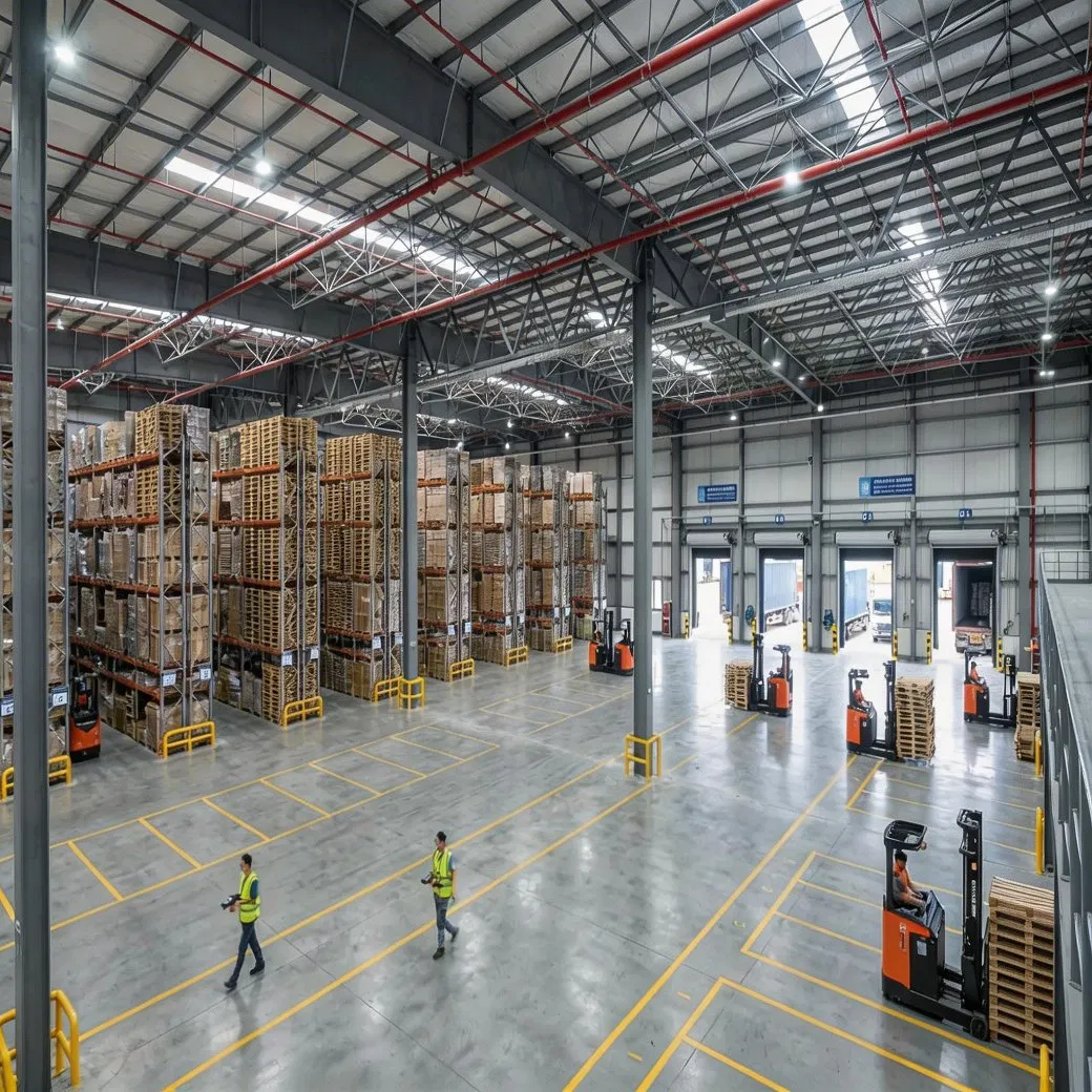 Clear Span Steel Building for Logistics in Middle East Region