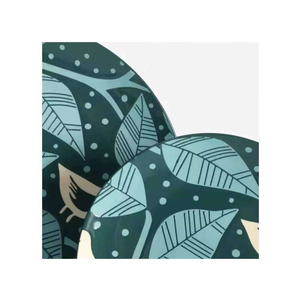 Hot Selling Dinner Set Pad Printing and Color Glaze Stoneware Ceramics Tableware