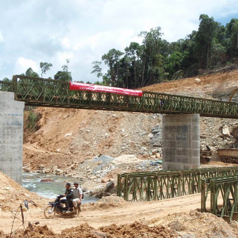 Low Cost Temporary Customized Steel Structure Bailey Construction Bridge Components