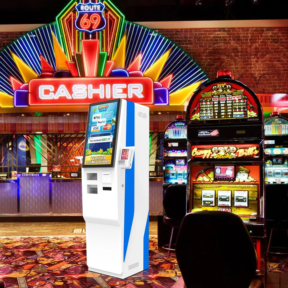 23.6 Inch Floor Standing Foreign Exchange Payment Terminal Kiosk