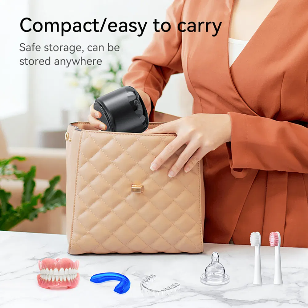 Portable Full-Automatic Ultrasonic Cleaning Machine Invisible Braces Cosmetic Brush Washer Cleaner