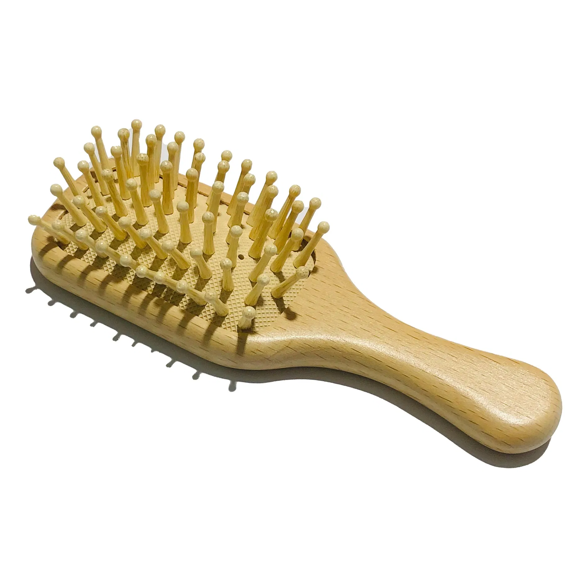 Eco-Friendly Custom Logo Air Comb Biodegradable Natural Bamboo Hair Comb for Home Hotel Salon Travel-Wholesale