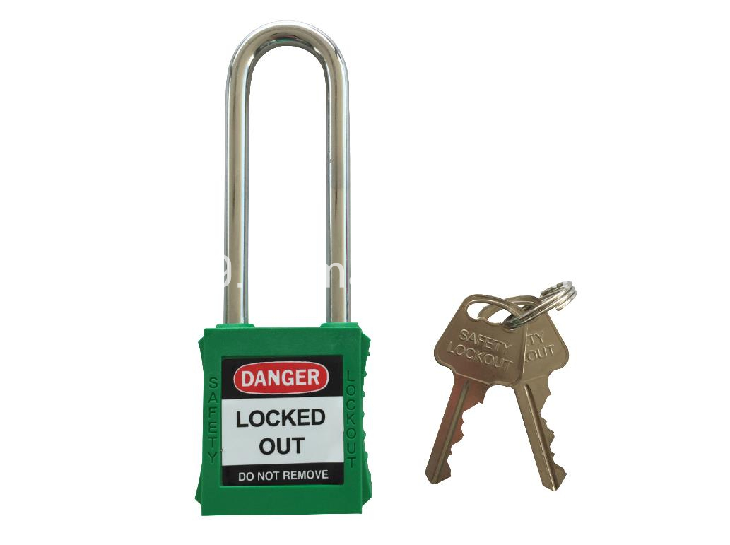 Long Shackle Safety Padlock, Lf-8551 Safety Padlock, 76mm Metal Shackle Safety Padlock