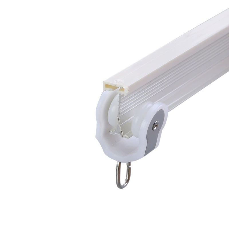 Manufacture High Quality Pulley Curtain Track with Hook Sliding Plastic Curtain Track Accessories Hooks
