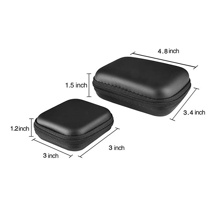 Чехол для наушников EVA квадратный, влагозащитный, с логотипом