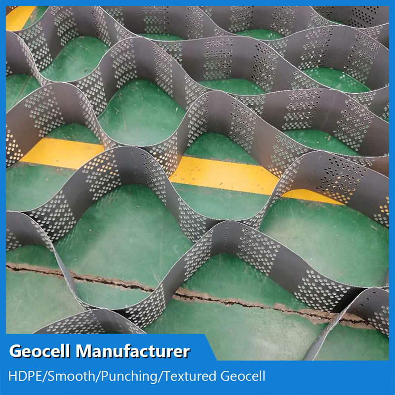 Geocell with Geotextile and Drainage Holes Plastic Geocell Driveway Gravel Grid Geocell