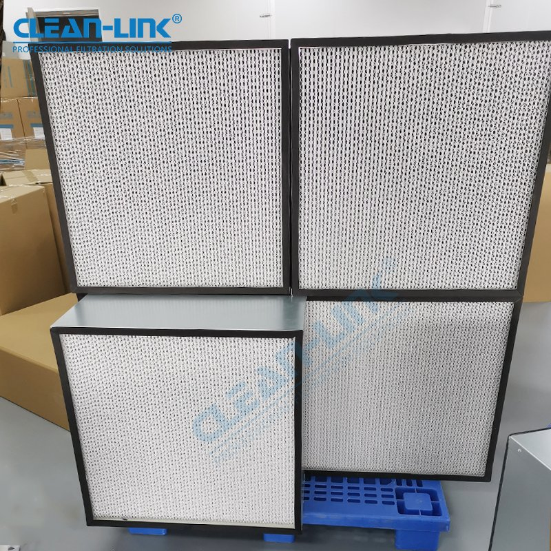 Clean-Link Manufacturer Customized Glass Fibre Materials with Clapboard HEPA Air Filter