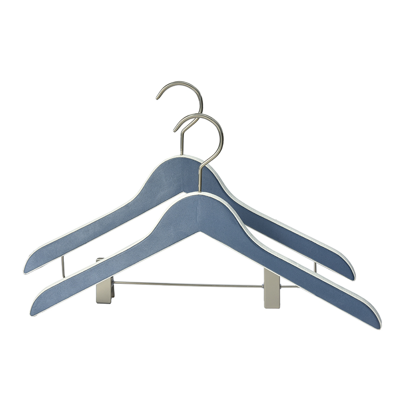 Economic Suede, Microfiber, Leather Hanger Set for Elegant Closet Organization Wooden Hanger with Leather Covers