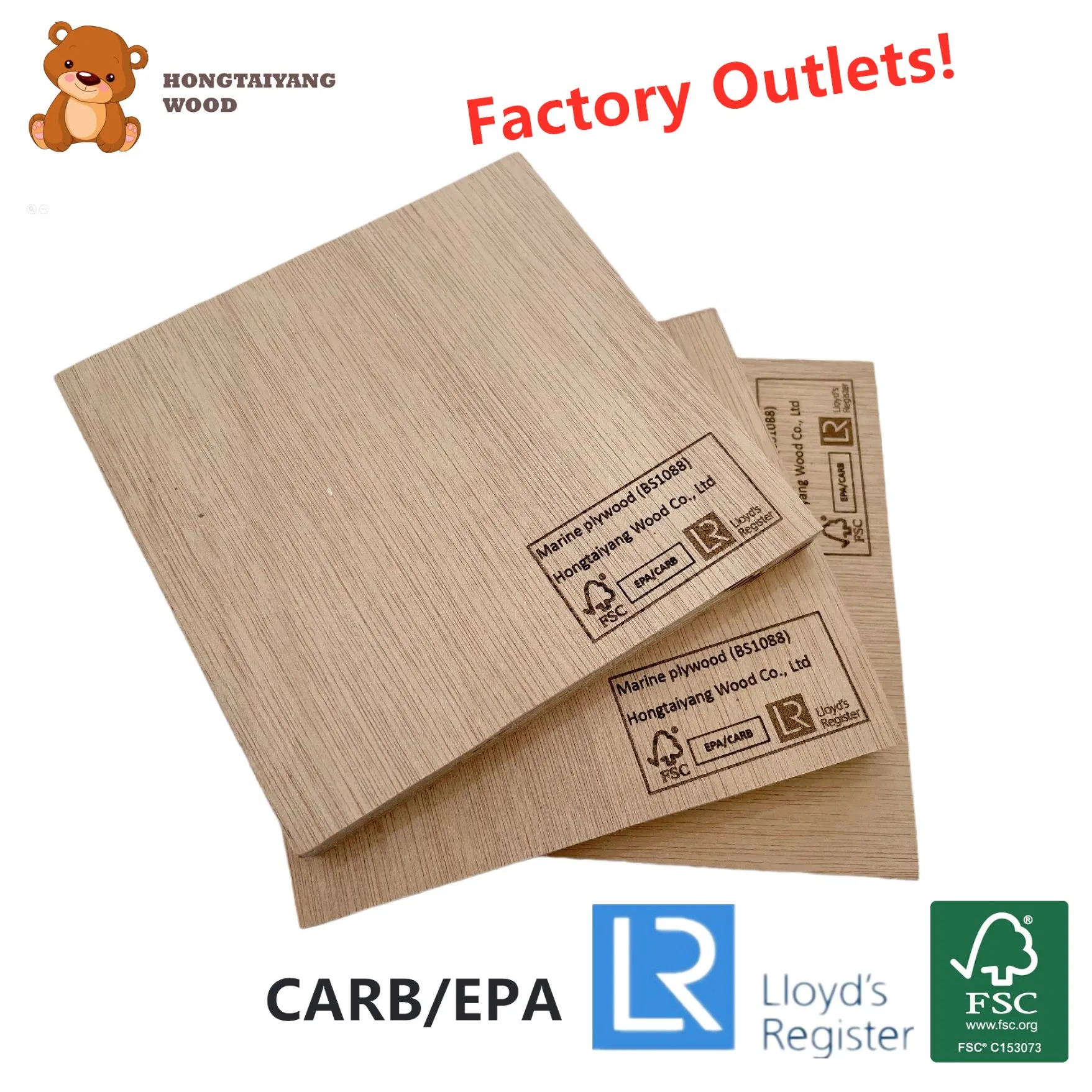 Wholesale Birch Polar Okoume Marine Plywood Board with WBP Glue for Sale