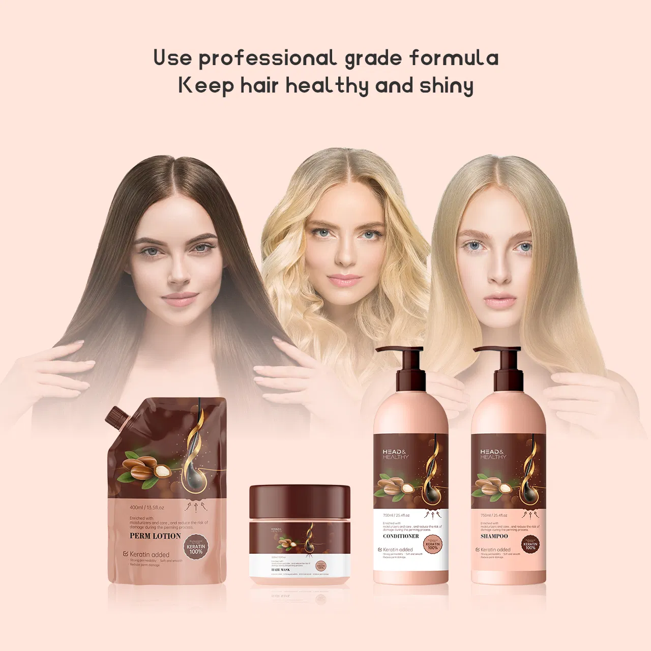 Revitalizing Hair Conditioner Shampoo Keratin Treatment Products with Collagen for Ultimate Hair Care Hair Mask 500ml