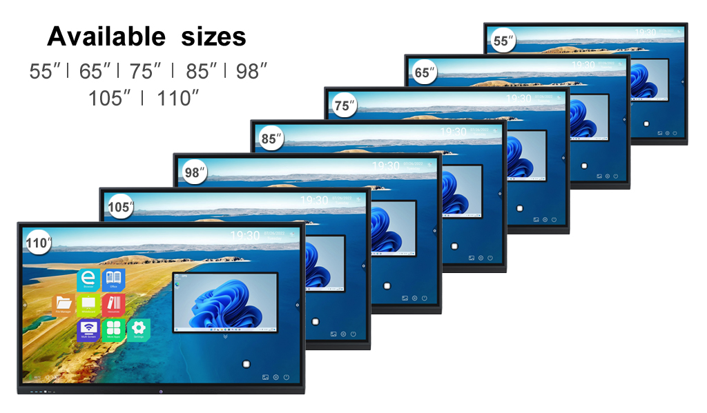 Miboard 85 Inch Finger Multi Touch Screen Smart LCD Display Meeting Room Electronic Digital Infocus Interactive Smart Whiteboard