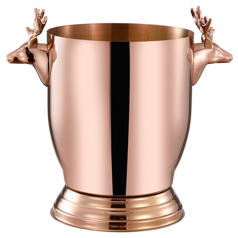 Thickened Double Ears Stainless Steel Ice Bucket Bar Beer Ice Wine Bucket