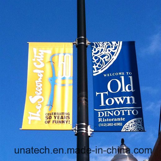 Metal Stainless Steel Street Light Pole Advertising Sign Fixture