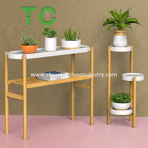 Wholesale Bamboo Plant Stand Indoor - 3 Tier Tall Corner Plant Stand - Flower and Plant Display Rack - Pot Holder