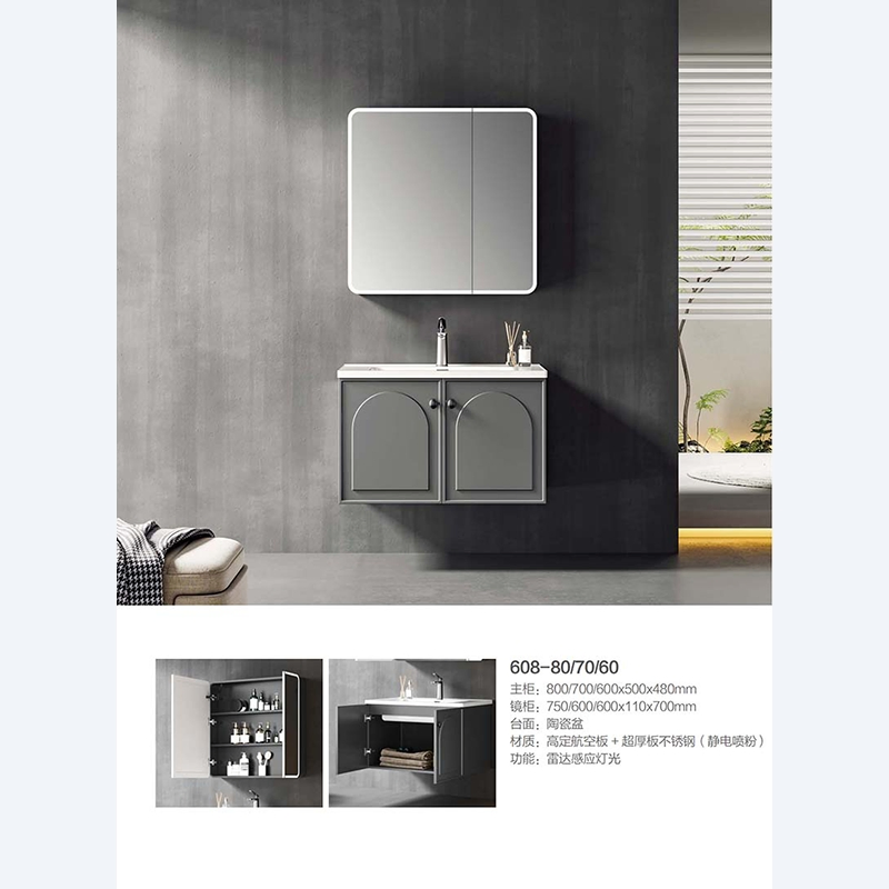 Melamine Board Bathroom Cabinet Modern Bathroom Vanities Wall Mounted Bathroom Furniture