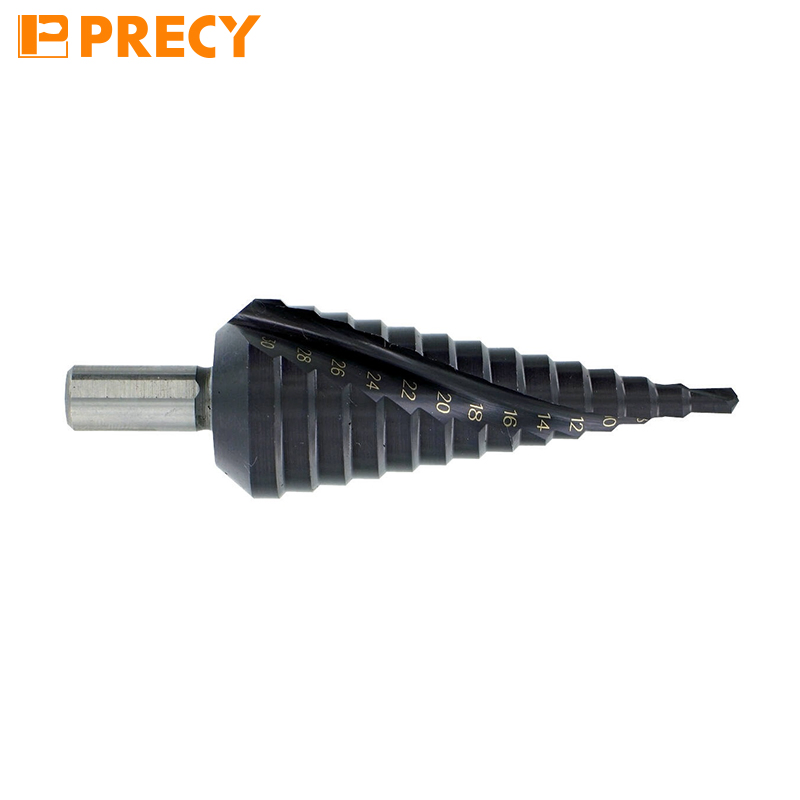 Step Drill HSS-E55 (Cobalt 5%) -Tialn Coated-3-Flat Shank