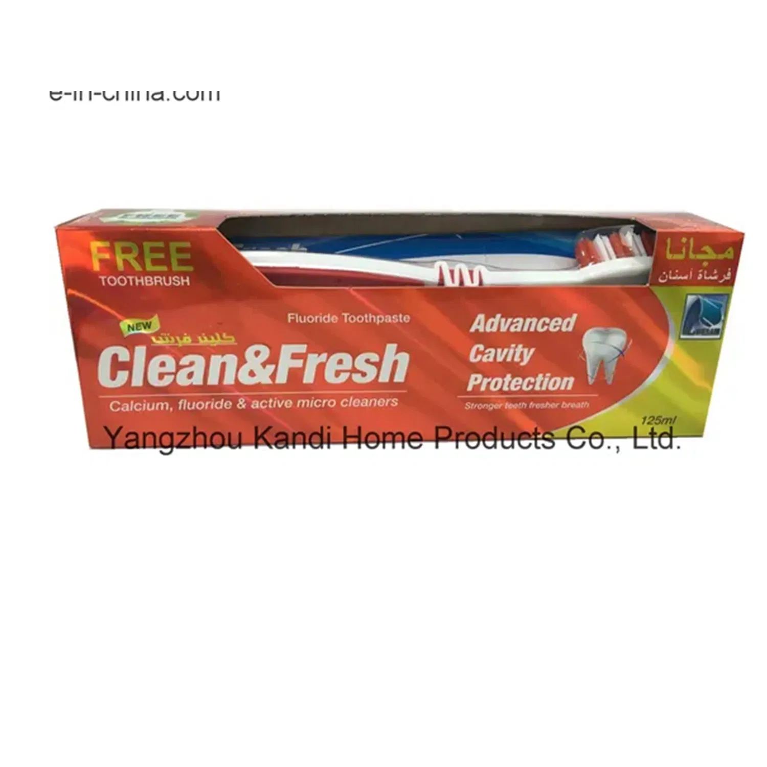High Quality Clean Fresh Fluoride Toothpaste with Free Toothbrush