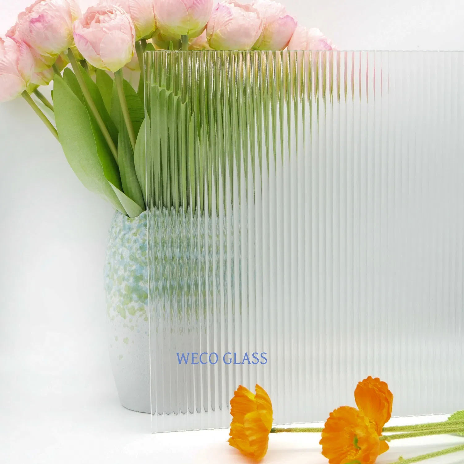 6mm Thickness Excellent Grade Clear Pattern Glass Figured Glass
