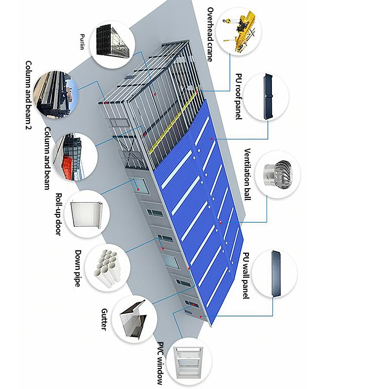 High-Strength Large-Scale Portal-Type Civil Engineering Steel Structure Roof for Aircraft Shelter