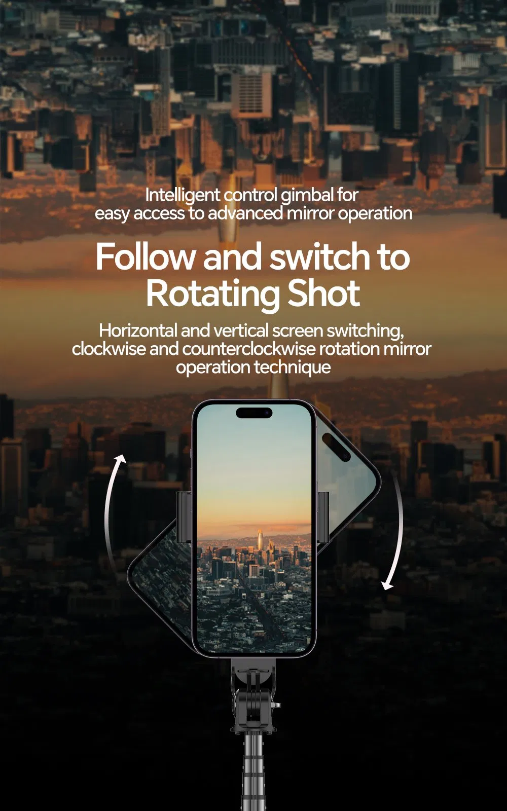 Trendy Foldable Handheld Single Axis Smart Phone Gimbal Stabilizer with LED Light for Selfie Volger Film Maker Video Vlog