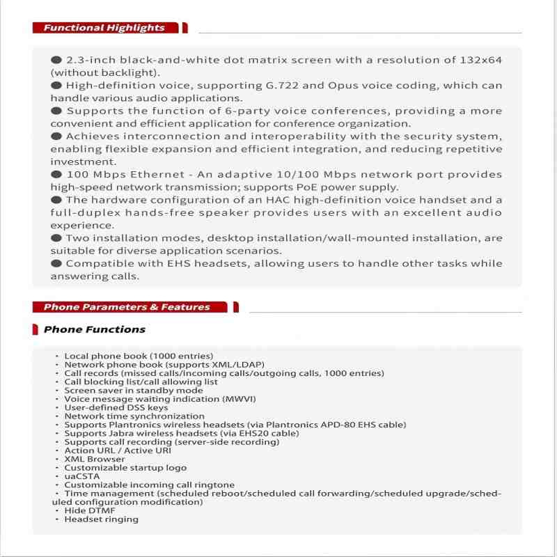 Hwd-7910p High-Performance Entry-Level Business IP Phone