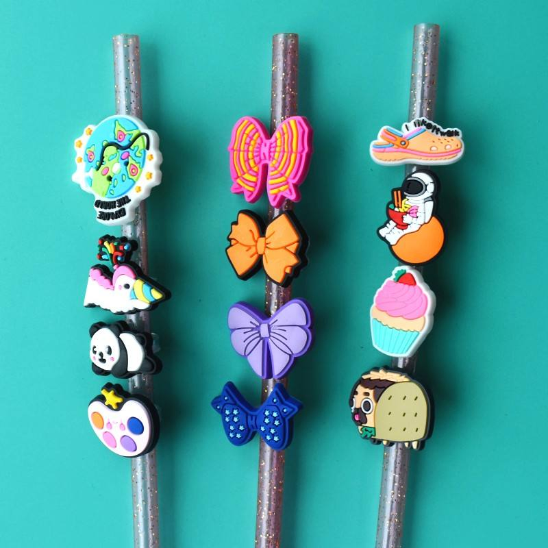 Cute Bee Silicone Straw Toppers for Children's Drinkware