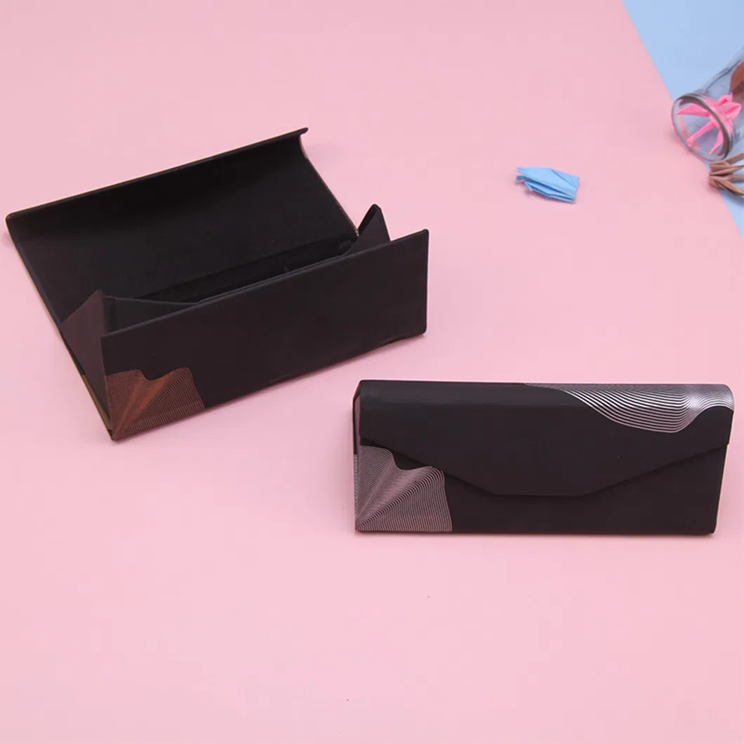 Custom Logo Glasses Package OEM Branded Triangle Folding Glasses Case