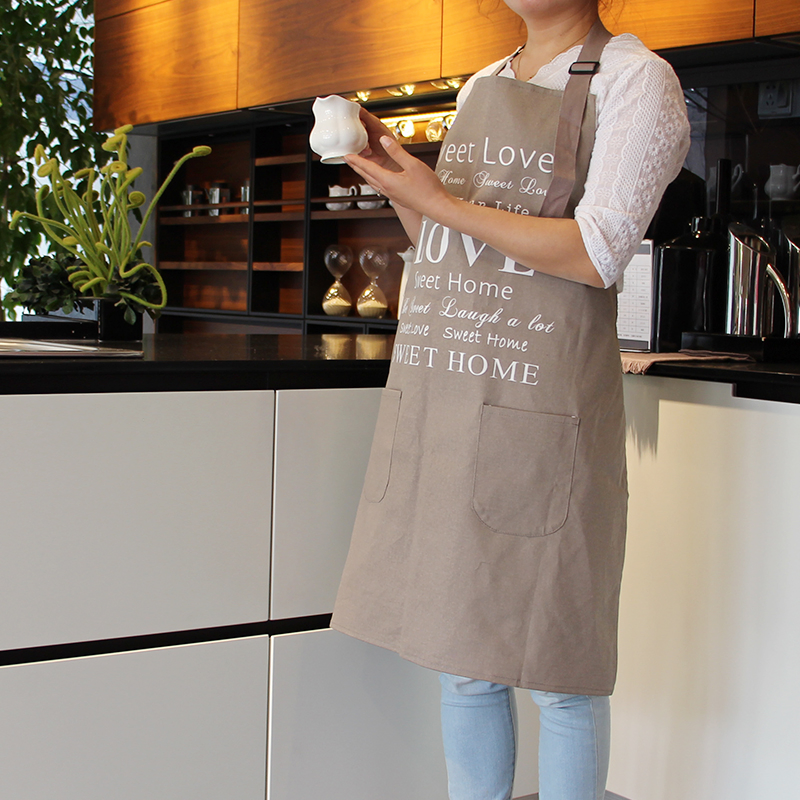 Waterproof Custom Logo Kitchen Cotton Painting Garden Apron for Women