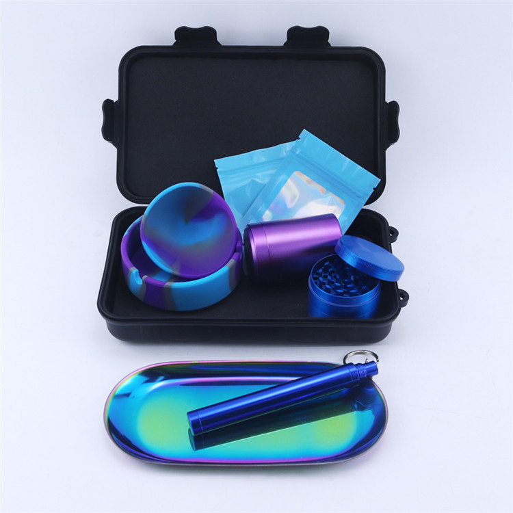Mylar Bag Ashtray Herb Grinder Smoking Accessories Tobacco Stash Box