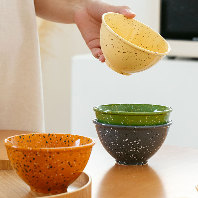 Ceramic Salad Bowl Popular Colors Durable Dinnerware Rice Small Ceramic Bowl