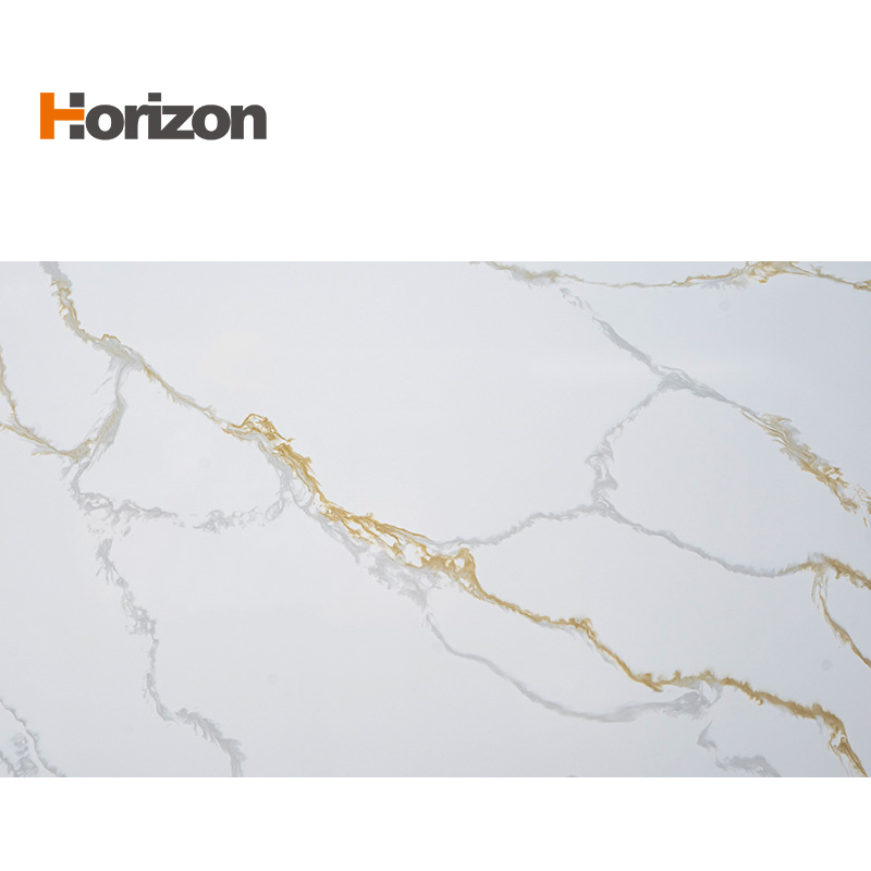 Calacatta Gold Thickness 15/18/20/30mm Ultra White Background Quartz Stone