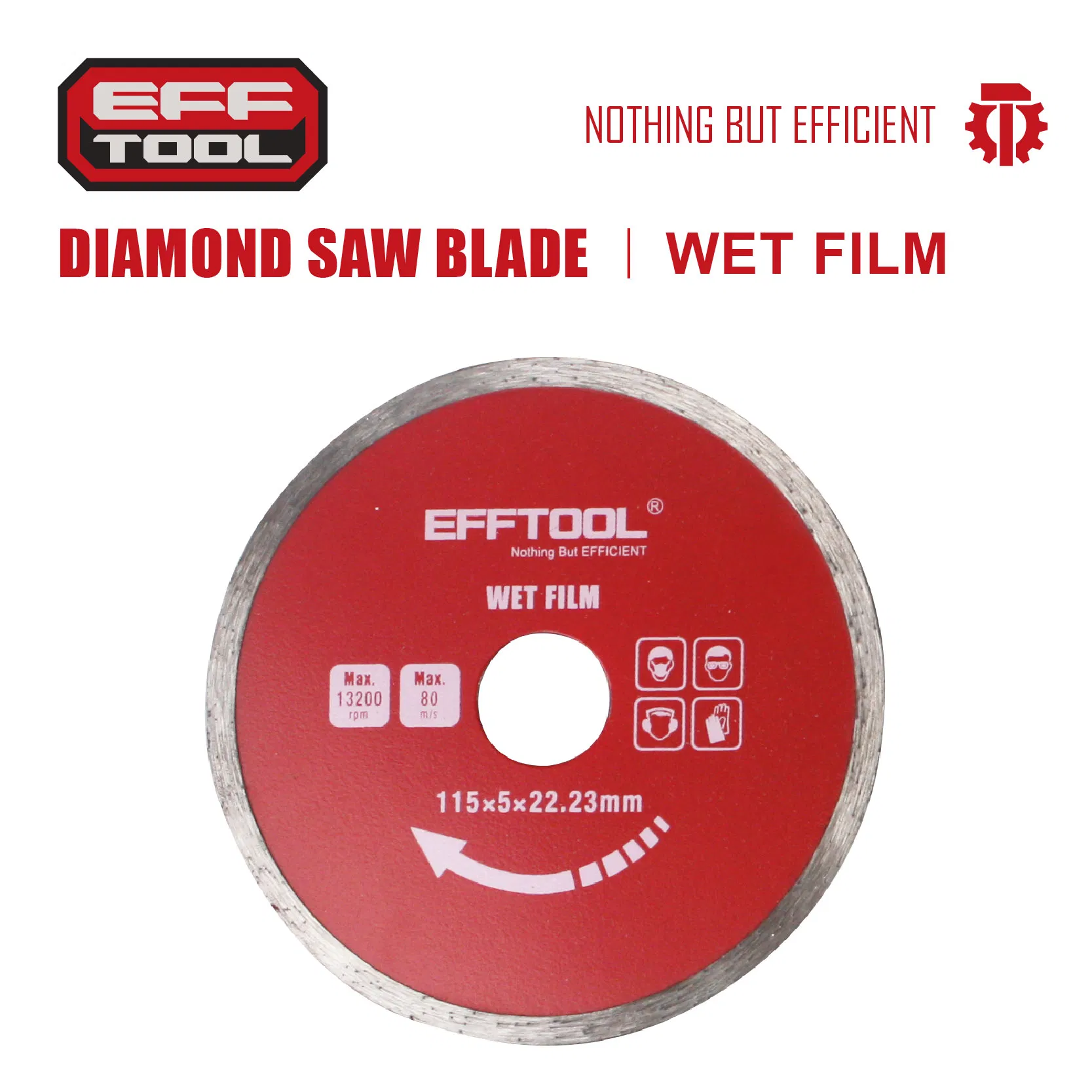 Efftool Brand Power Tools Parts Diamond Saw Blade Wet Film