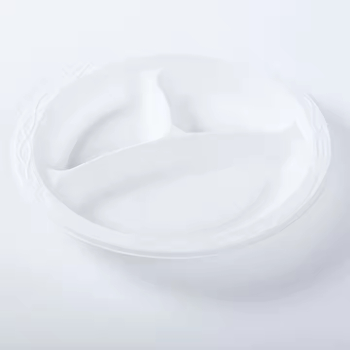 Eco-Friendly Disposable Round 6 Inches PP Plant Fibre Party Dinner Plate