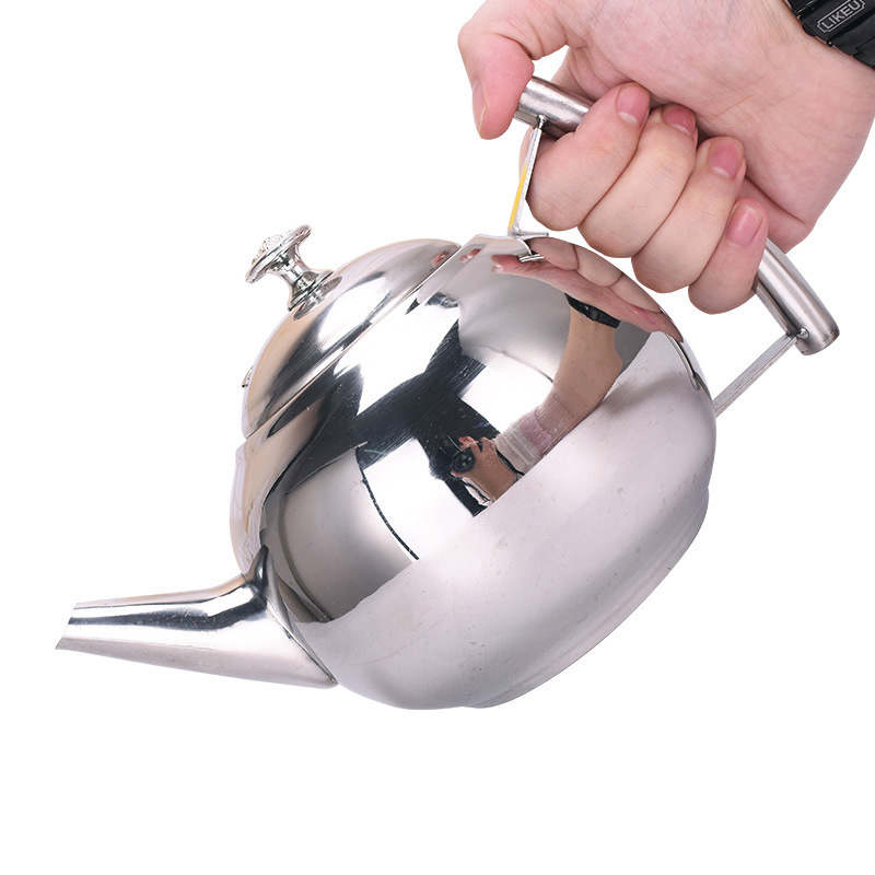 Thickened Stainless Steel Long Spout Tea Pot with Filter for Restaurant
