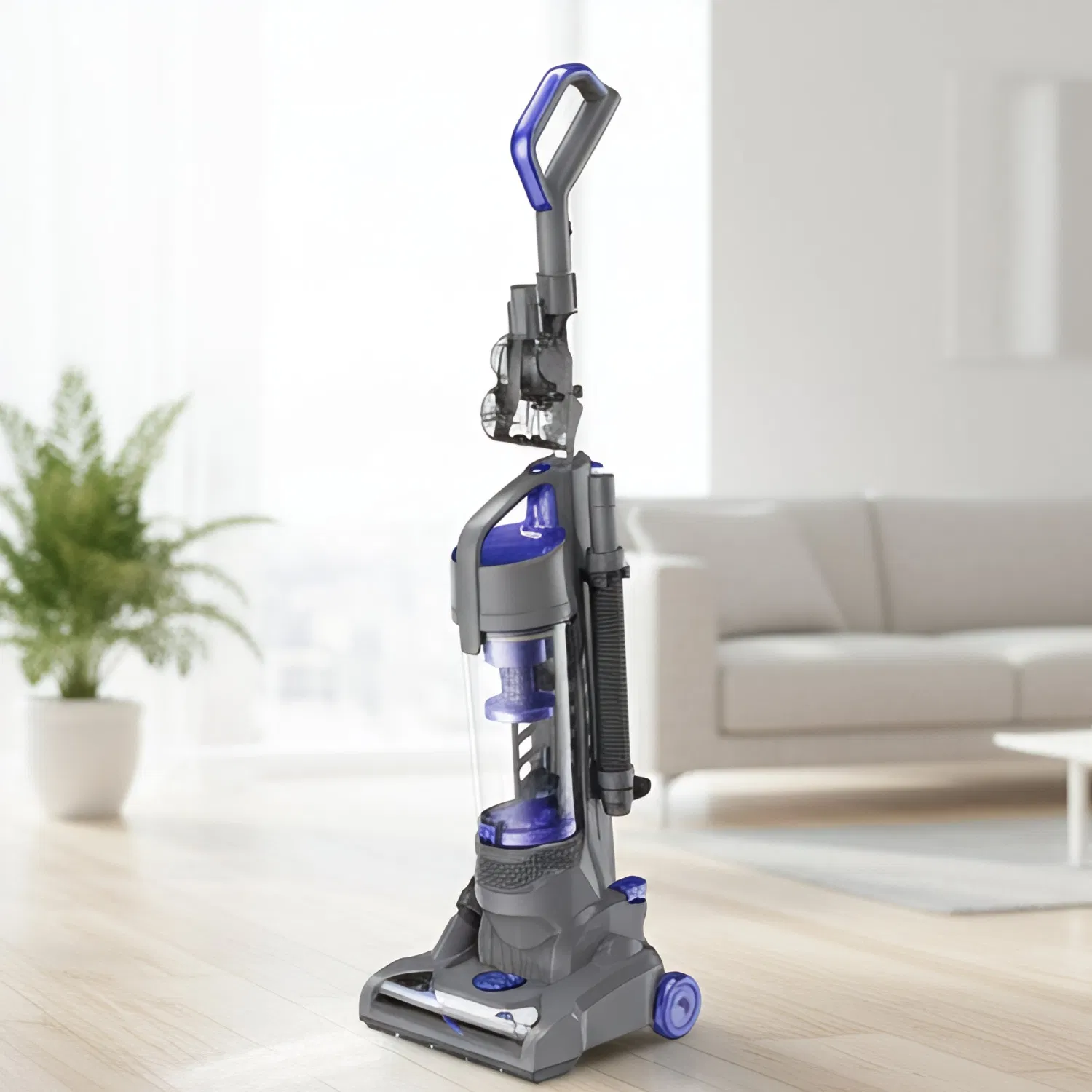 Upright Bagless Vacuum Cleaner Ultra-Light Weight Upright Cleaner 9 AMPS / 1200W Superpower HEPA Filter Vacuum for Tile Floors