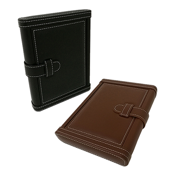 Book-Shaped Portable 5 Cedar Wood Leather Humidors with Buckles (WB-007)
