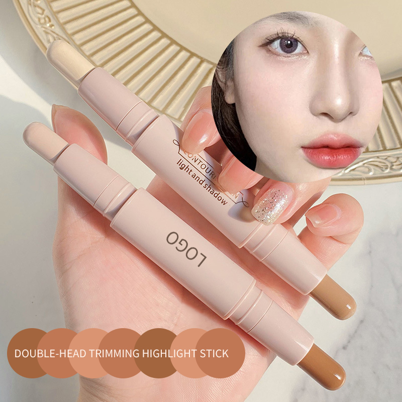 Ditong Double Head Smooth Concealer Stick Matte Highlight Tube Stick