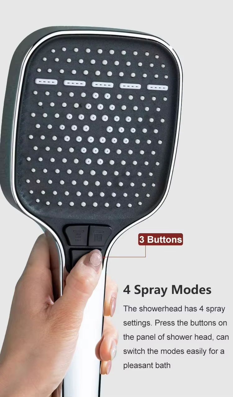 Luxurious Large Panel Shower Head with Self-Cleaning Feature