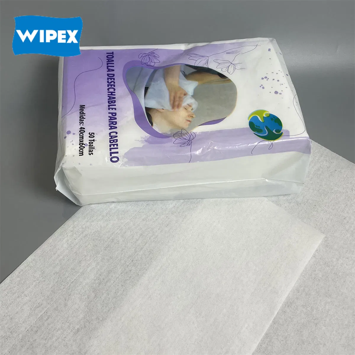 Disposable Beauty Salon Non Woven Hotel SPA Clean Hair Bath Towel