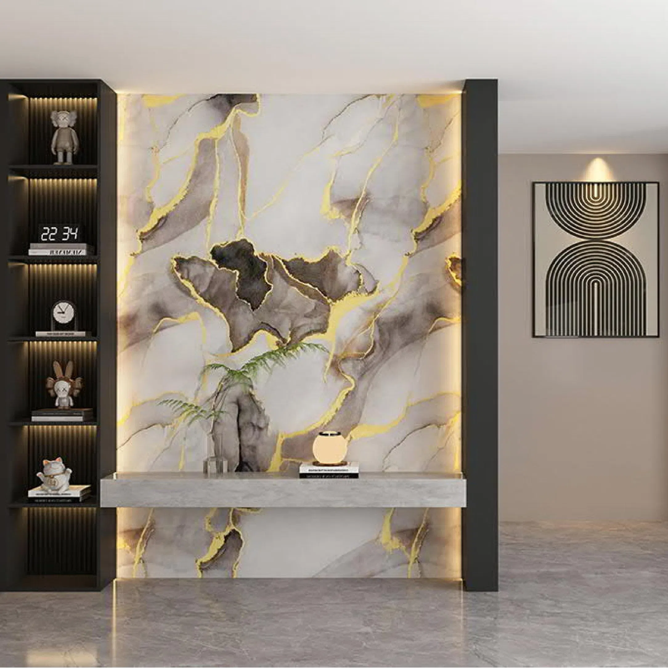 Modern Geometric Wall Sticker Art for Trendy Room Makeover
