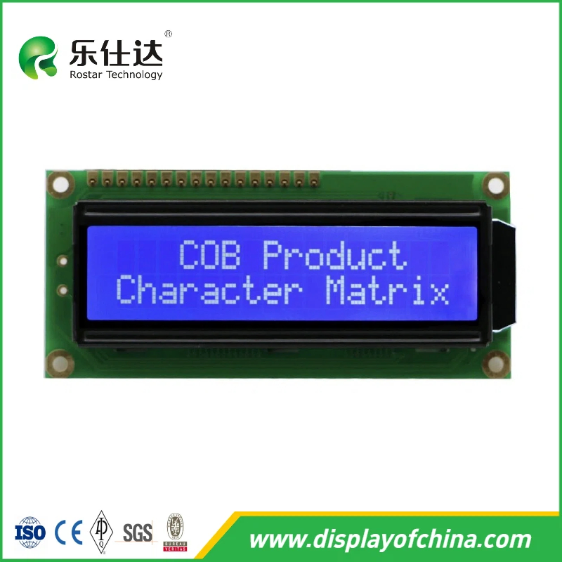 LCD-дисплей 16x2 COB, синий, для промышленных устройств