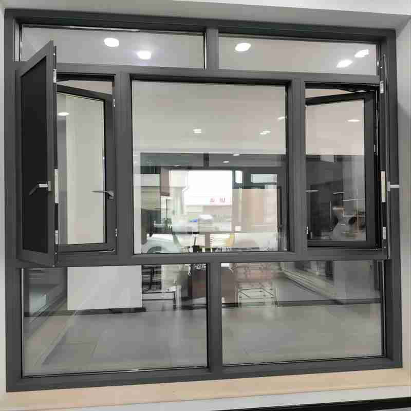 As2047 Aluminium Casement Window with Double Glazed Glass Aluminum Windows Frame Apartment and Hotel Casement Window