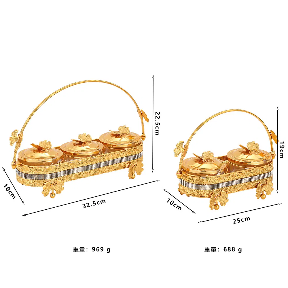 Kitchen Equipment Golden Nordic Fruit Storage for Home Living Room Tray