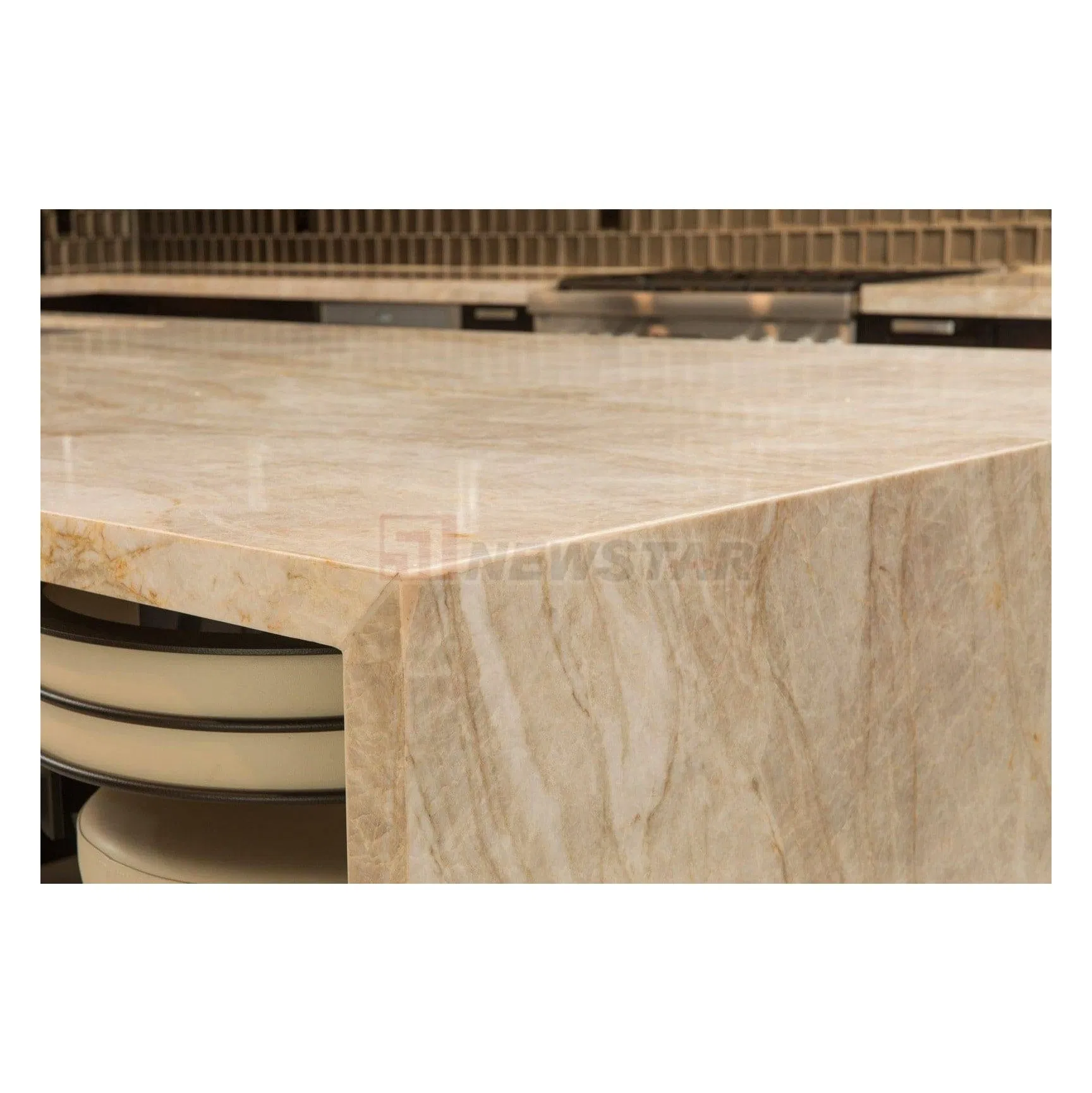 Newstar Slab Kitchen Counter Tops Bathroom Vanity Marble Table Tops Natural Taj Mahal Quartz Kitchen Worktop Countertop
