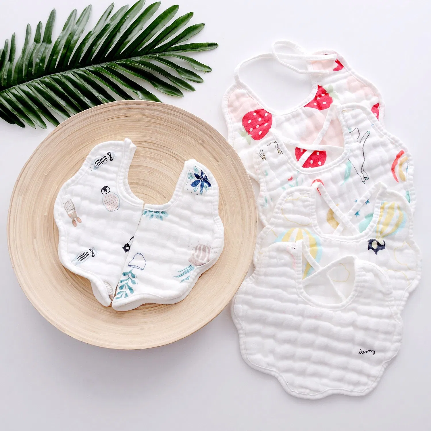 Factory Price Ultra-Soft Breathable Home Care Infant Cotton Baby Bibs