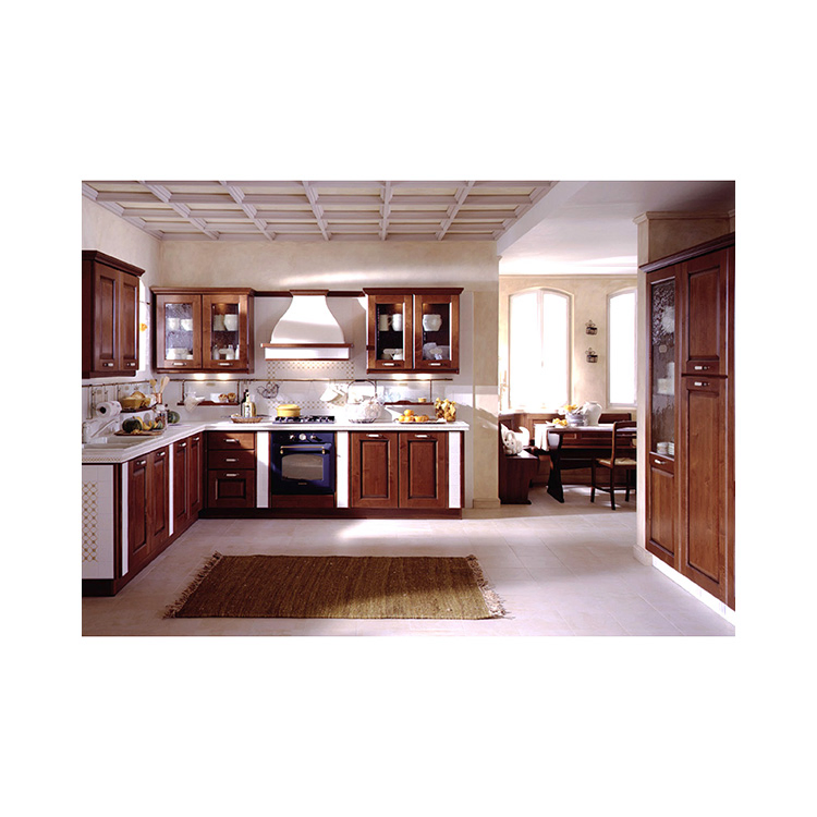 Wholesale Wooden Furniture Custom Made Modern Custom Made & Modular Flat Edge Kitchen Cabinets