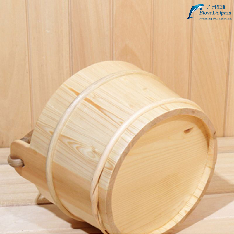 Sauna Accessories Sauna Bucket Quality Solid Wood Sauna Barrel and Spoon