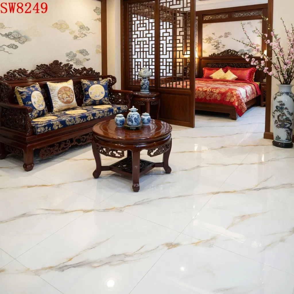 Плитка фарфоровая глянцевая 60x60 см Carrara