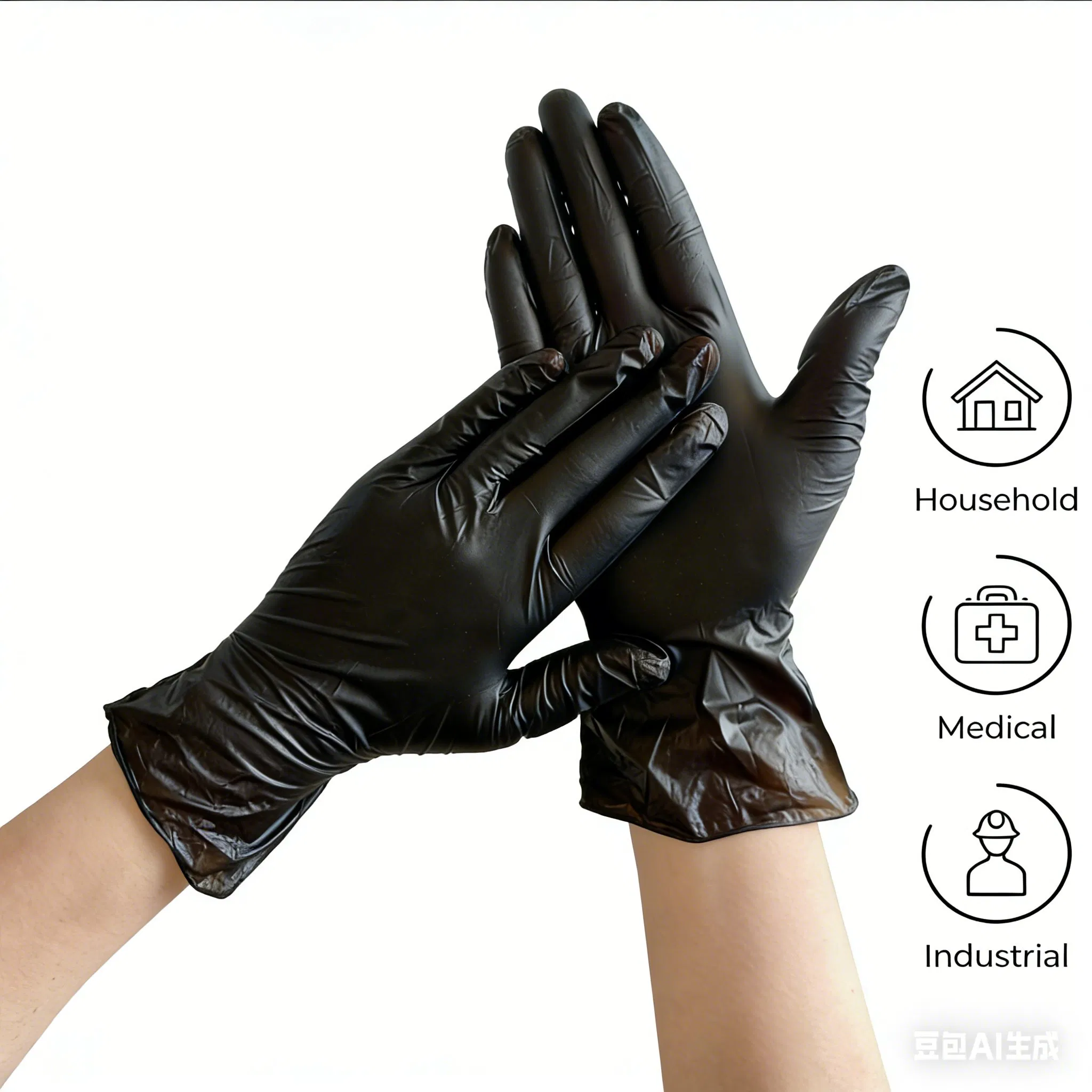 5.0g White Blue Clear Black Color Disposable Vinyl PVC Gloves Smooth Surface