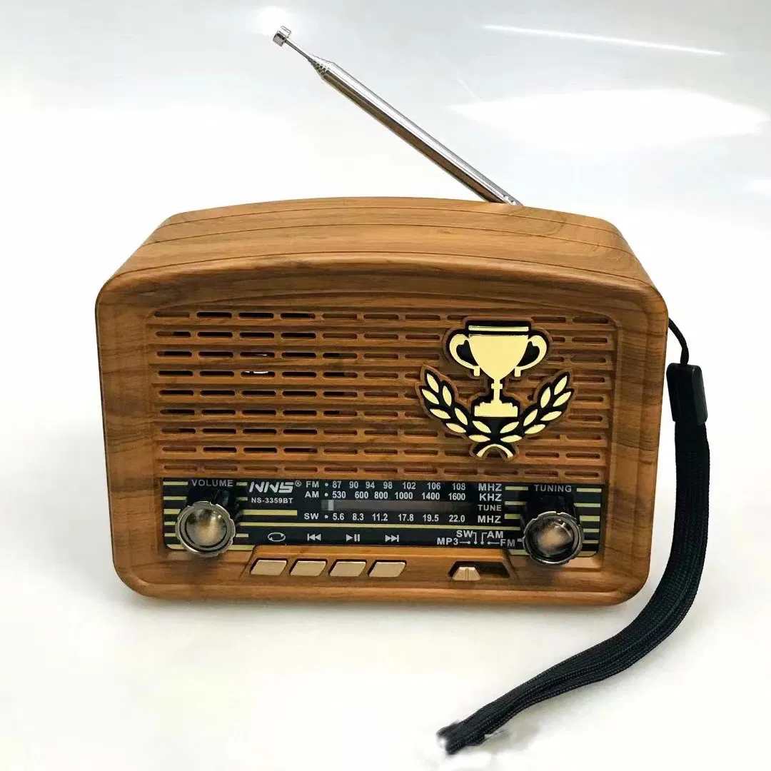 Ретро радио NS-3359BT с Bluetooth, деревянный корпус